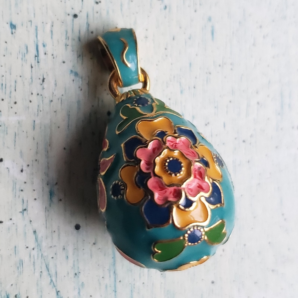 Enamel Egg Pendant